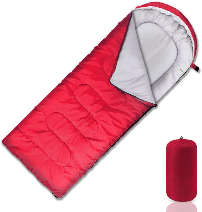0.7kg red Спальный мешок для кемпинга, Сверхлегкий и компактный, идеально подходит для 4 сезона, Путешествий, Походов, Кемпинга, детей, взрослых, подростков - Цвет: 0.7kg red