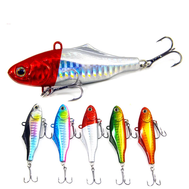 1Pcs Winter Fishing Lures Crankbait Wobbler Sinking VIB Lure Ice Hard Bait73mm25g 3D Eyes Artificial Bait tackle | Спорт и
