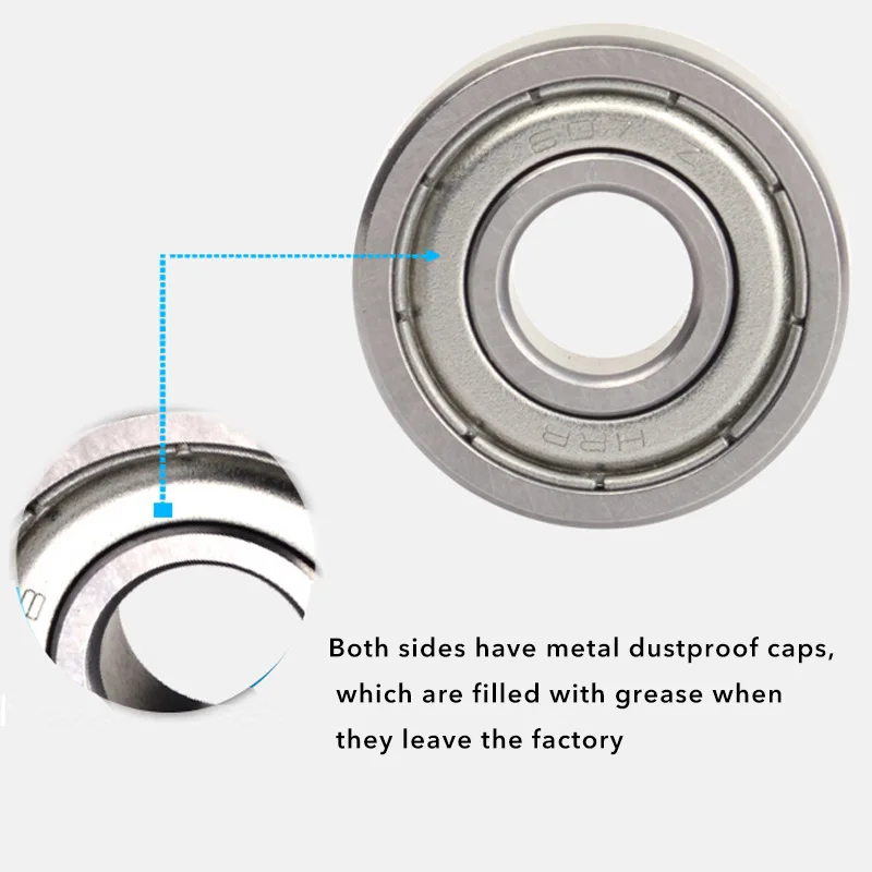 10pcs/set Carbon Steel Bearings 3D Printer Accessories Bearings 623ZZ 624ZZ 625ZZ 626ZZ 635ZZ 688ZZ Bearing With PP Case