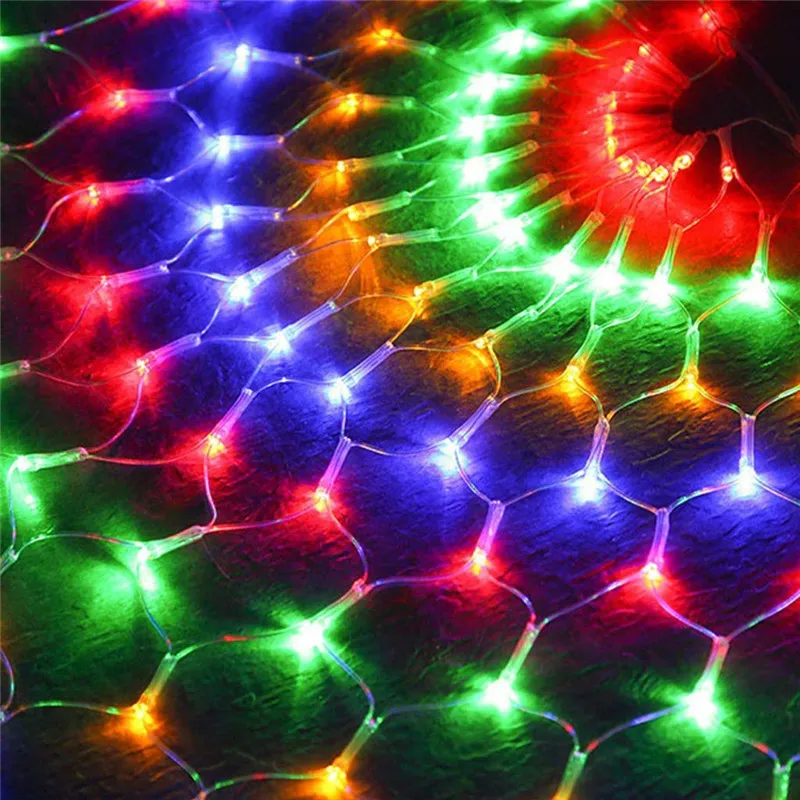 Multicolor Павлин, Рождественская сетка, сказочный светодиодный шнурок, 3 шт., 3X0,8 м, для улицы, свадьбы, окна, сосулька, сказочный светильник, гирлянда, уличный Декор - Испускаемый цвет: Multicolor