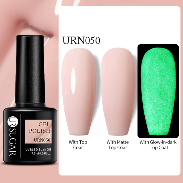 SUGAR Luminous Gel Top Coat Semi Permanent Glow In Dark Fluorescent Soak Off UV LED Color Gel Nail Varnish Nails for Manicure
