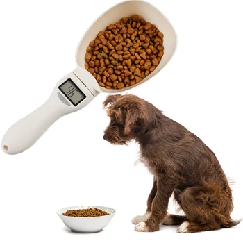 

800g/1g Pet Food Scale Cup For Dog Cat Feeding Bowl Spoon Kitchen Portable Pet Scoop For Measuring Food With Led Display