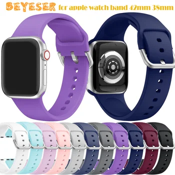 

2020 Silicone Watch strap band for apple watch band 42mm 38mm Series 1/2/3 Wrist Strap for iwatch bands 4 40mm 44mm new Bracelet