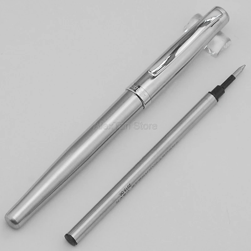 Duke 209 High Quality Rollerball Pen Metal Advanced Steel Writing Gift Pen, Pure Silver Colo For Classic Stationery