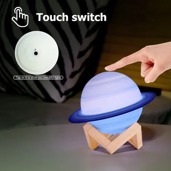 

16 Colors 3D Print LED Night Light Gift Saturn Lamp Sleeping Light Bedroom Bedside Table Lamp Bedroom Decoration Ornaments