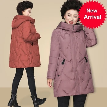 

Winter Collection 2020 Fashion Thick Women Winter Bio Down Jackets Hooded Women Parkas Coats Plus Size 5XL 6XL