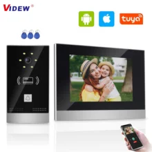 Video Camera Doorbell Door Phone Intercom System with 7 Inch HD Monitor Tuya Smart Night Vision Door Entry System RFID for Villa
