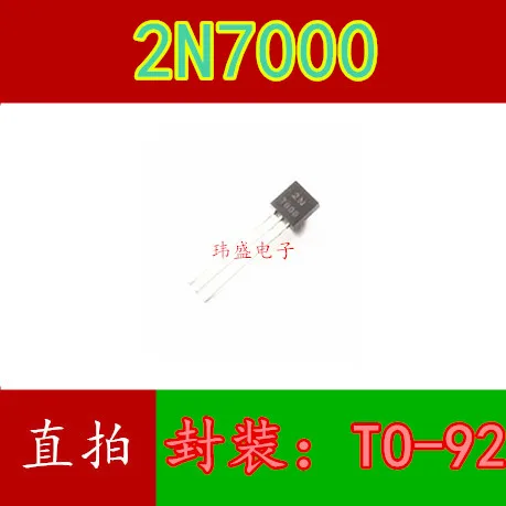 10 шт./лот 2N7000 TO-92 7000 TO-92 0.3A 60V Высокое качество