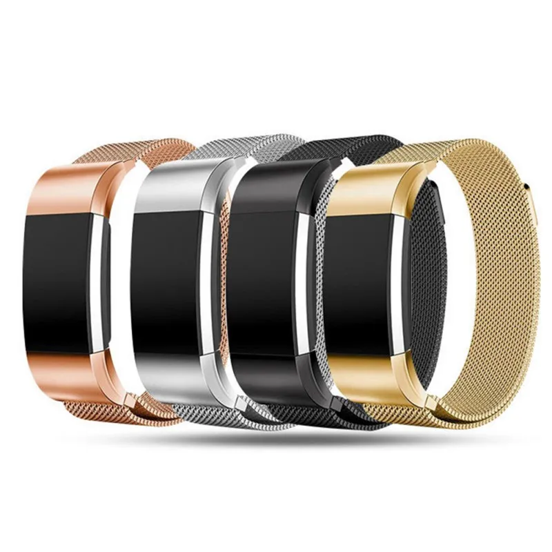 Высококачественная Нержавеющая Миланская Магнитная Петля ремешок для FitBit Charge 2