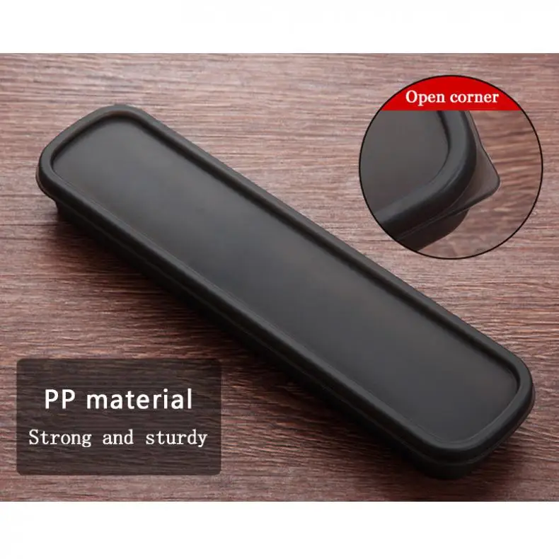 Universal Black Portable PP Cutlery Receptacle Tableware Storage Box with Silicone Pad