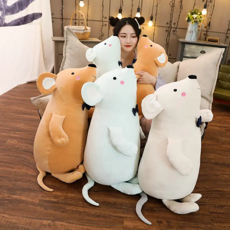 1 шт. 60/100 см Милая мышка с бантом мягкие игрушки Кукла Kawaii Плюшевые игрушки в виде мышки мягкие животные игрушки Дети Рождественский подарок