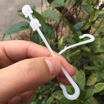 

100Pcs/set Plastic Vine Clips Tomato Vegetable Support J-Hook Fruit Buckles Hooks Vine Growing Hook For Garden Supplies