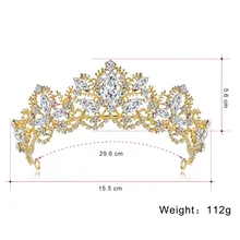 Европа и Америка стразы головной убор Корона для невесты Мода элегантная принцесса Корона студия фотосъемки