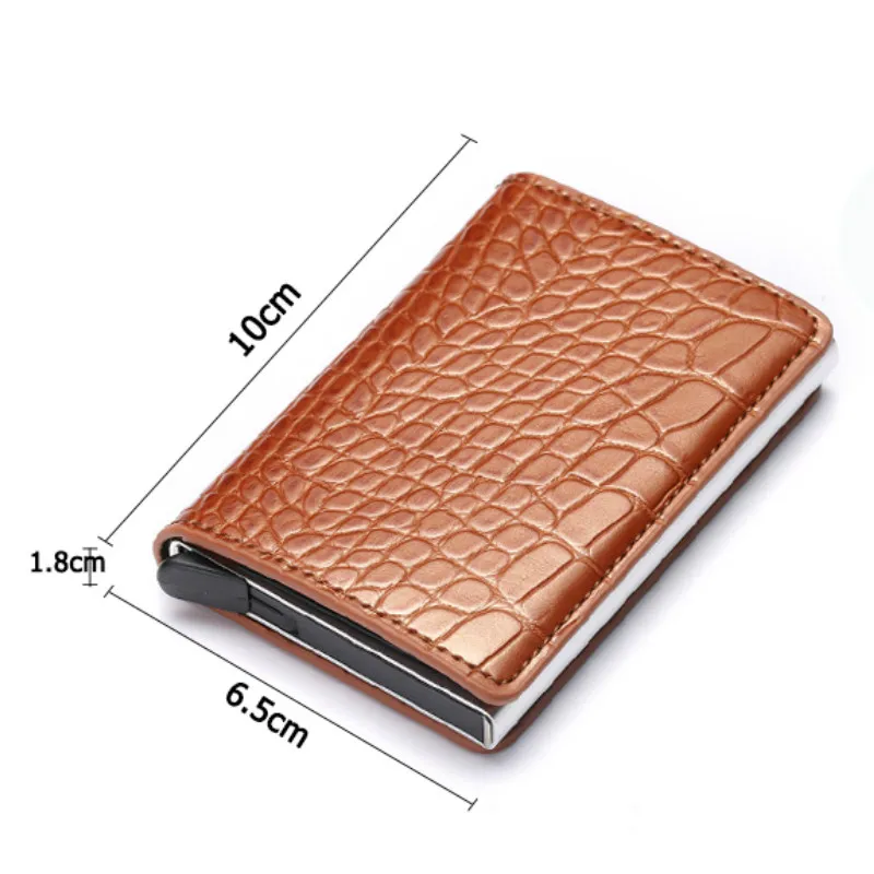 Bisi goro бизнес держатель для карт Hasp Rfid Кошелек Алюминиевый унисекс металлический кредитный бизнес мини карточный кошелек Прямая поставка
