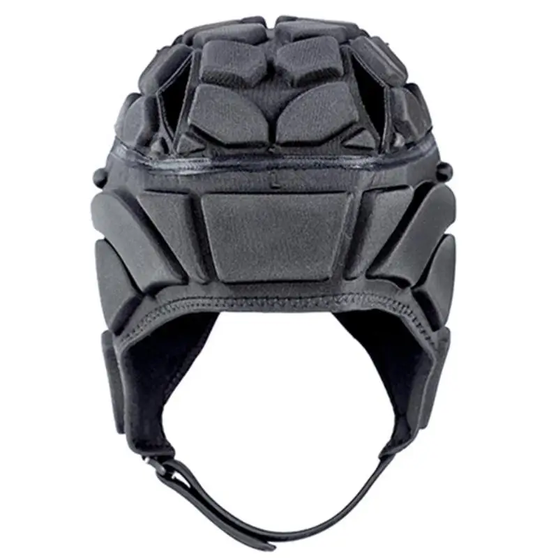 Black S Футбольный голкиперский шлем EVA Sponge Sports cap Goalie Head Guard - Цвет: Black S