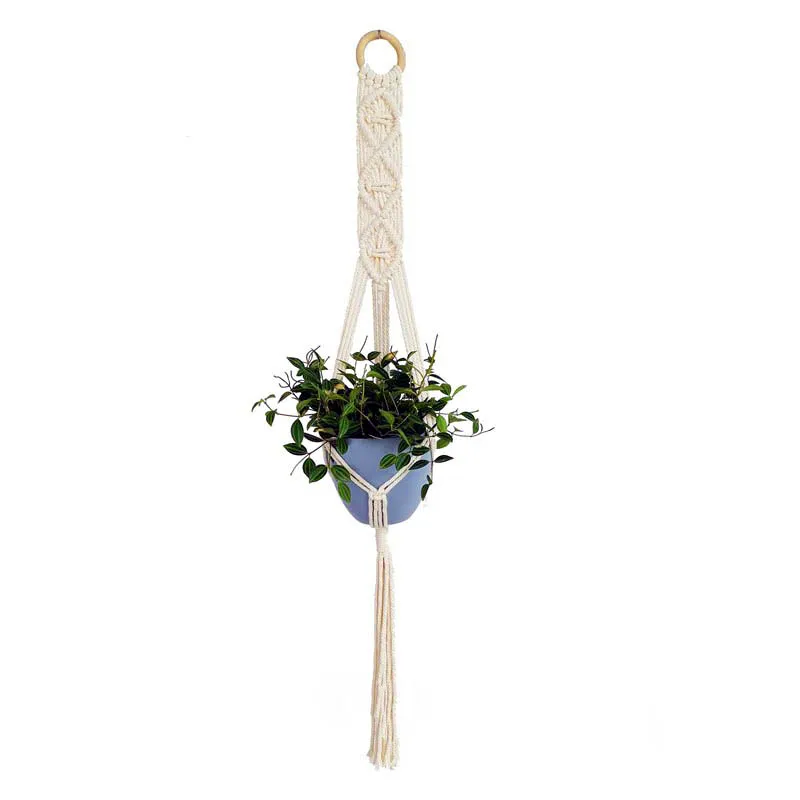 Hot sales handmade macrame plant hanger flower /pot hanger for wall decoration countyard garden - Цвет: 015