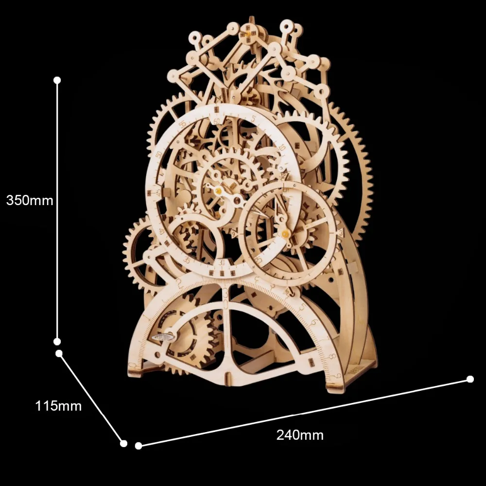 Игрушки-головоломки DIY 3D деревянная головоломка механический зубчатый привод МАЯТНИК Часы Сборная модель Строительный набор игрушки для детей и взрослых