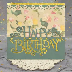 С Днем Рождения буквы металлические Вырубные штампы слова штампы для скрапбукинга альбом открытки на день рождения изготовление бумаги