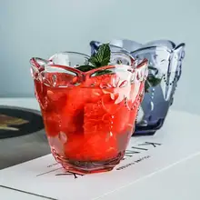 1 шт. креативное Кристальное гофрированное стекло чашки Ретро Вино для сока молока питьевой стакан es Кухня Офис Вечерние кофейная кружка, посуда 200 мл