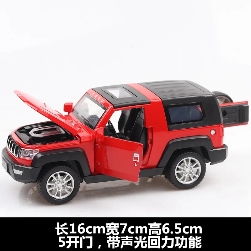 1:32 Off-road Vehicle Model Alloy Pull Back Children Toys Collection Gift Simulation Off-Road Vehicle Kids - Цвет: Красный