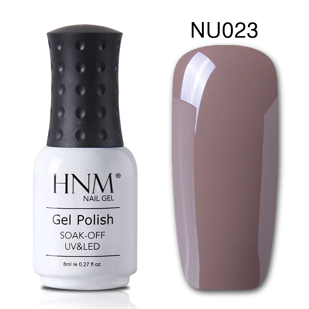 NU023 HNM UV 8 мл УФ-гель для ногтей серый телесный цвет серия для дизайна ногтей замочить от лака Лак Живопись гель основа верхнее покрытие - Цвет: NU023