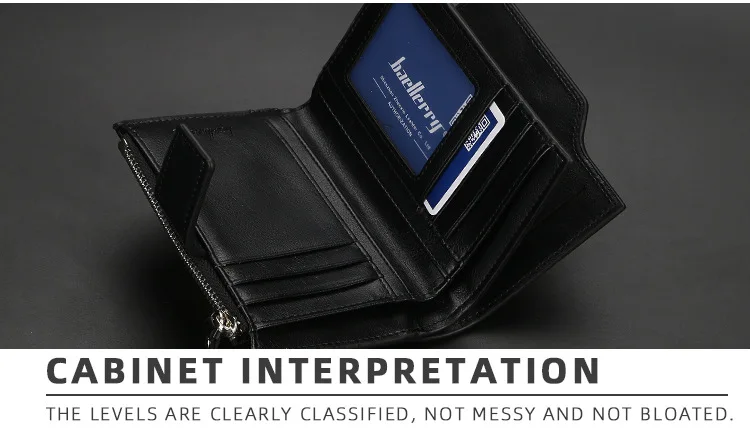 Baellerry Business Wallet Men Leather Men Wallets Purse Short Design Male Clutch Leather Wallet Mens Money Bag Quality Guarantee