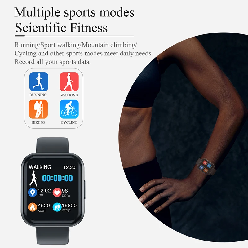 MKS6 Smartwatch IP67 Waterproof Wearable Device Bluetooth Pedometer Heart Rate Monitor Color Display Smart Watch For Android/IOS