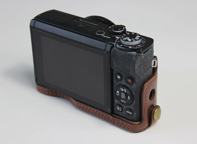 Портативный чехол из искусственной кожи чехол для камеры для Canon G7 X Mark III gsxxiii G7X3 G7XM3 Защитная полуоболочка с батарейным отсеком