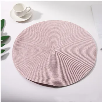 

Placemat for Dining Table Mat with Round Coaster Insulation Pad Tableware Pad Dish Placemats Japanese Style Straw Table Mats