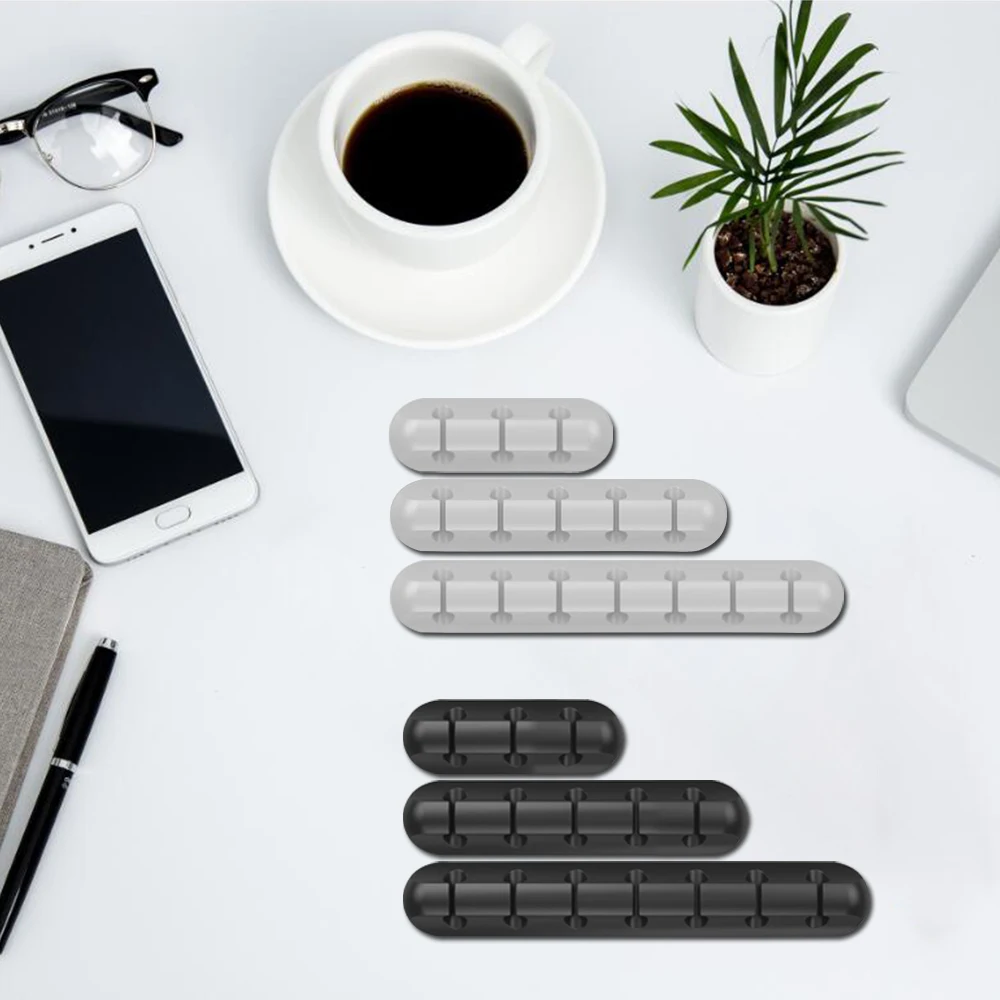 USB кабель Organizier силиконовый зарядный кабель Winder мышь держатель кабеля офисный стол организовать гибкий кабель управление зажим 3