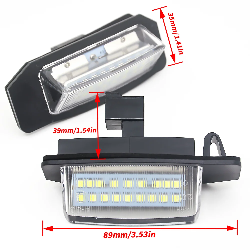 

2 шт. LED номерной знак светильник для Mitsubishi Outlander XL с вращением по часовой стрелке и против часовой стрелки) винты) 2006-2012 для Lancer Sportback 2008-2012