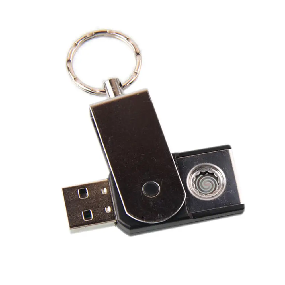 

Mini Portable USB Charging Windproof Lighter Compact Keychain Smart Double-sided Cigarette Lighter Creative Electric Lighters