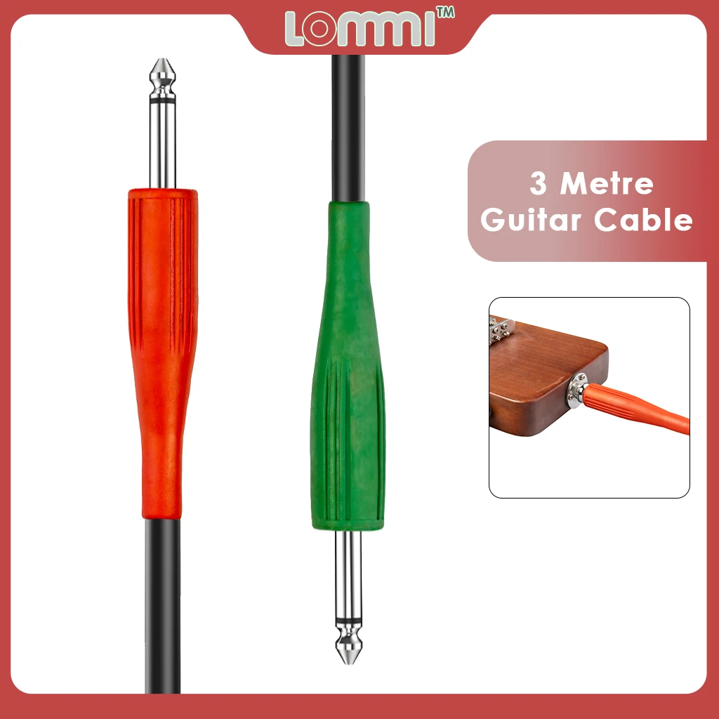

LOMMI TS Cable Heavy Duty 6.35mm Male to Male Stereo Jack Balanced Audio Patch Cord Interconnect Cable 1/4 inch