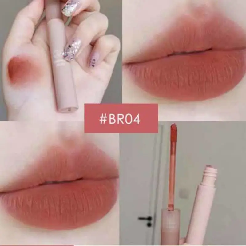 Makeup Chestnut Velvet Matte Liquid Lipstick Waterproof Lip Gloss Long Lasting Lipstick Red Lip Tint Beauty Cosmetics TSLM1