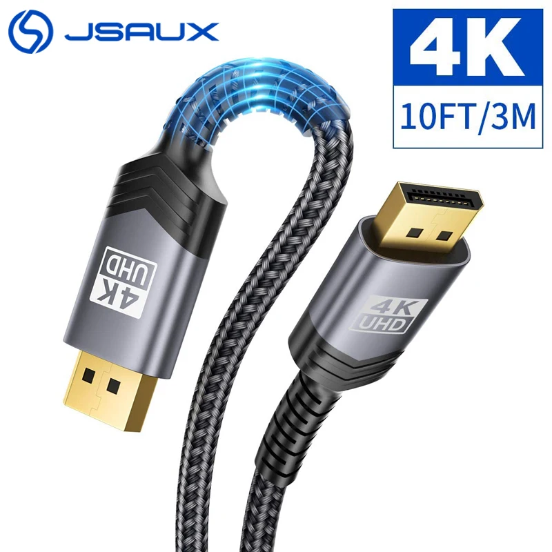 Кабель Jsaux DisplayPort 1 2 4K @ 60 Гц высокоскоростной кабель для видео ноутбука ПК ТВ