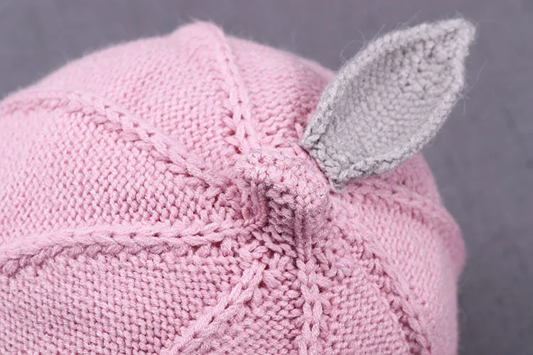Hylidge/Модная вязаная детская шапка с помпоном; зимняя шапка для детей с милыми листьями и фруктами; регулируемая детская зимняя шапка; аксессуары