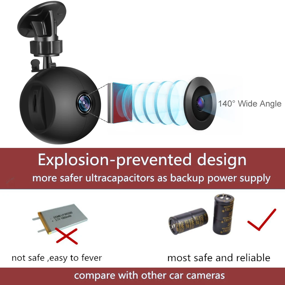 Conkim Dash Cam Full HD 1080P gps автомобильный видеорегистратор прозрачная камера 140 ° широкоугольный WiFi автомобильный регистратор M7 Plus