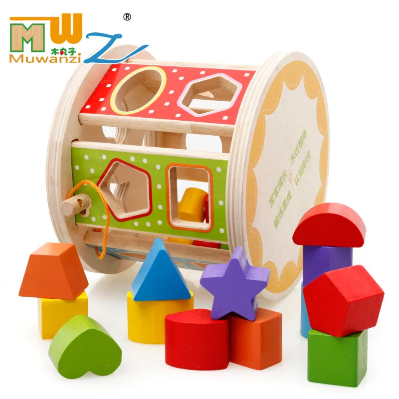 

Wooden Building Blocks Shape Matching Multi-functional Intelligence Box Building Blocks Wooden Toys Children'S Educational Toy