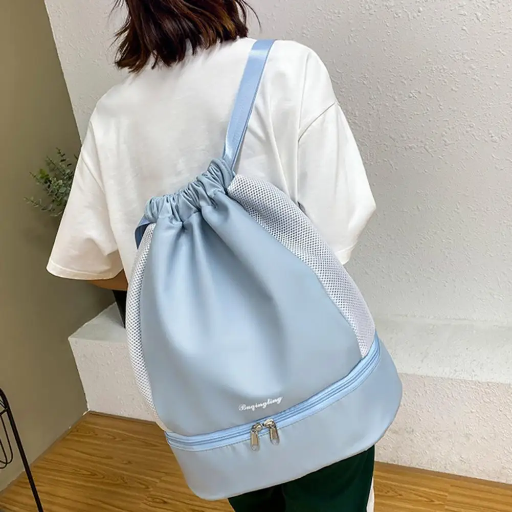 

Travel Bag Ultra-light Basketball Backpack Fine Stitch Easy to Carry Practical Drawstring Closure Backpack Travel Bag