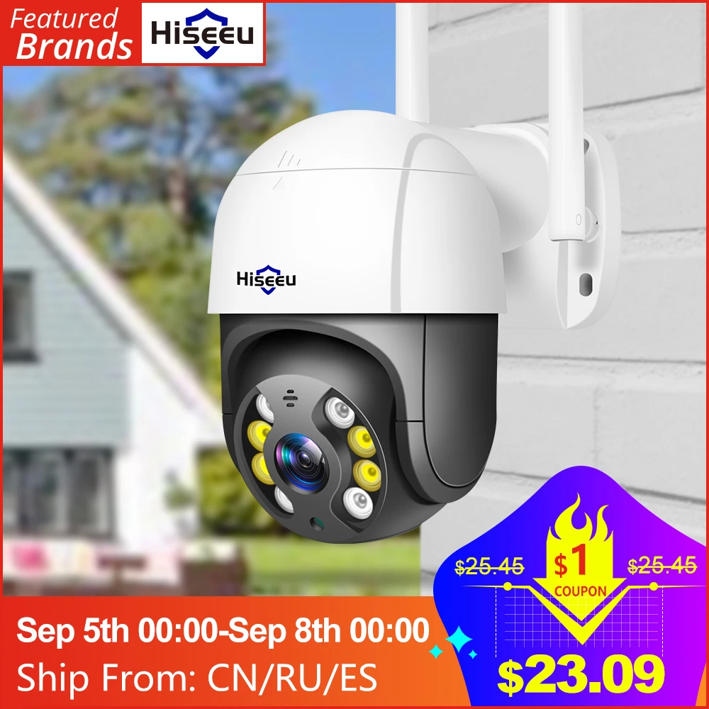 Hiseeu 1080P Speed Dome Wireless WIFI Camera 2MP Outdoor 4x Digital Zoom PTZ IP Camera Audio Network CCTV Surveillance Onvif|Surveillance Cameras|   - AliExpress