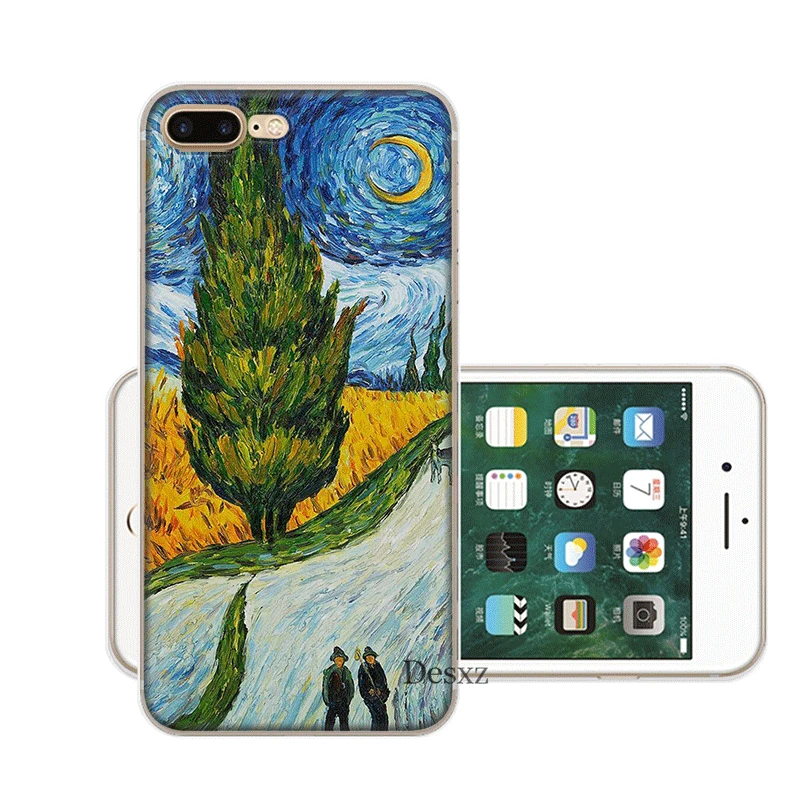 Чехол для мобильного телефона iPhone 11 Pro X XR XS Max 5 5S SE 6 6S 7 8 Plus жесткий чехол Ван Гог