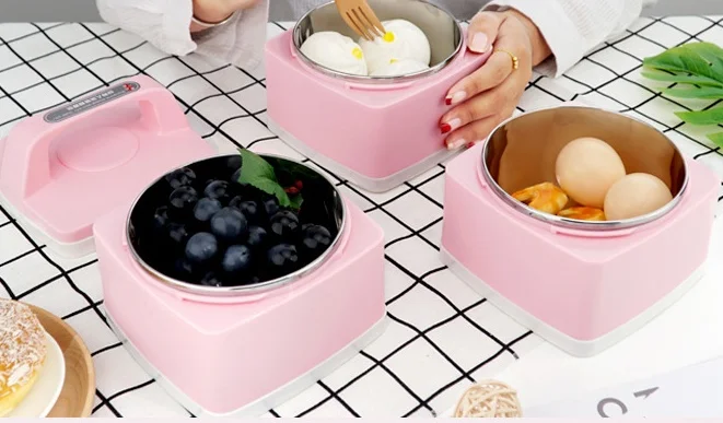 Изолированный Ланч-бокс Bento box 304 из нержавеющей стали Кубик Рубика вращающаяся цветная пищевая сетка анти-разлив портативная пищевая пластиковая ручка