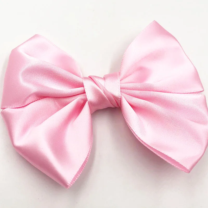 10pcs Big Satin Ribbon Bows Wedding Appliques Sewing Handmade Flowers B156