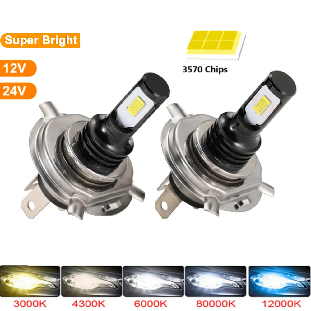 

2Pcs H4 H11 H7 CSP Led Car Headlight Bulb Source Car Headlamp Driving Lights 4300K 6000K Bulb Car Fog Lamps Car Accessories