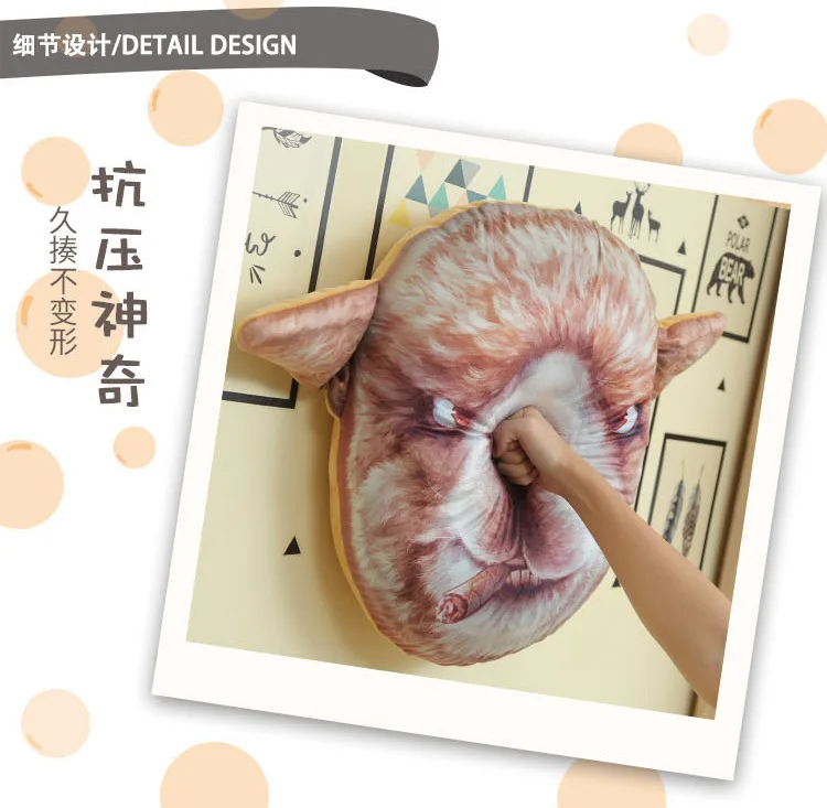 Креативная забавная игрушка альпака, подушка с 3D принтом, модельная детская подушка, плюшевая моющаяся Подушка, подарок