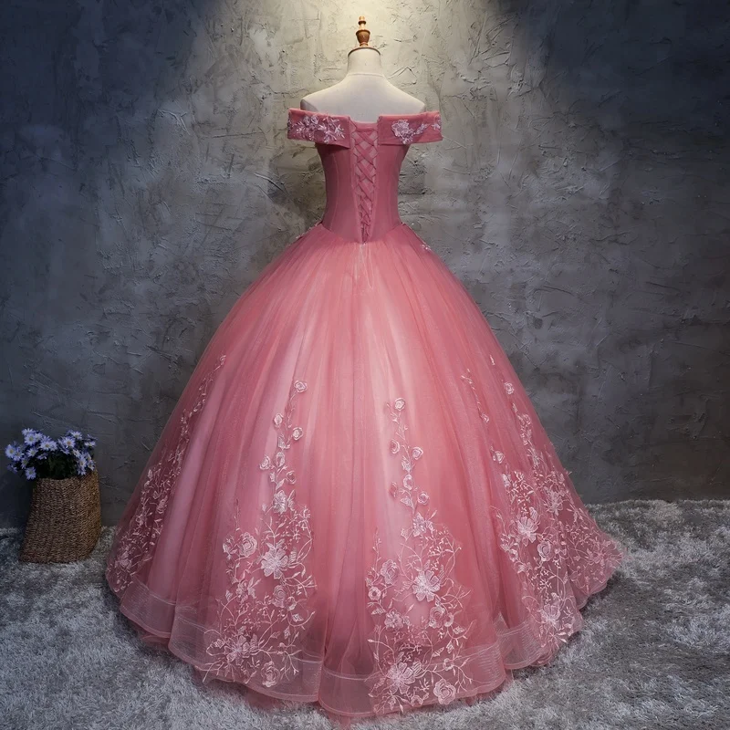 Luxury-Pink-Ball-Gown-Quinceanera-Dresses-Sweet-16-Party-Formal-Off-Shoulder-Applique-Floor-length-Masquerade (2)