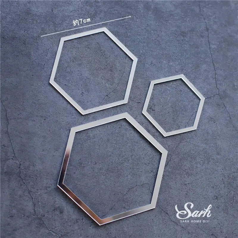 3pc hexagon set D Золотой Ловец снов бабочка пряжа торт Топпер Серебряная Корона невесты выпечки сладкий подарок с днем рождения Свадебная вечеринка украшения - Цвет: 3pc hexagon set D