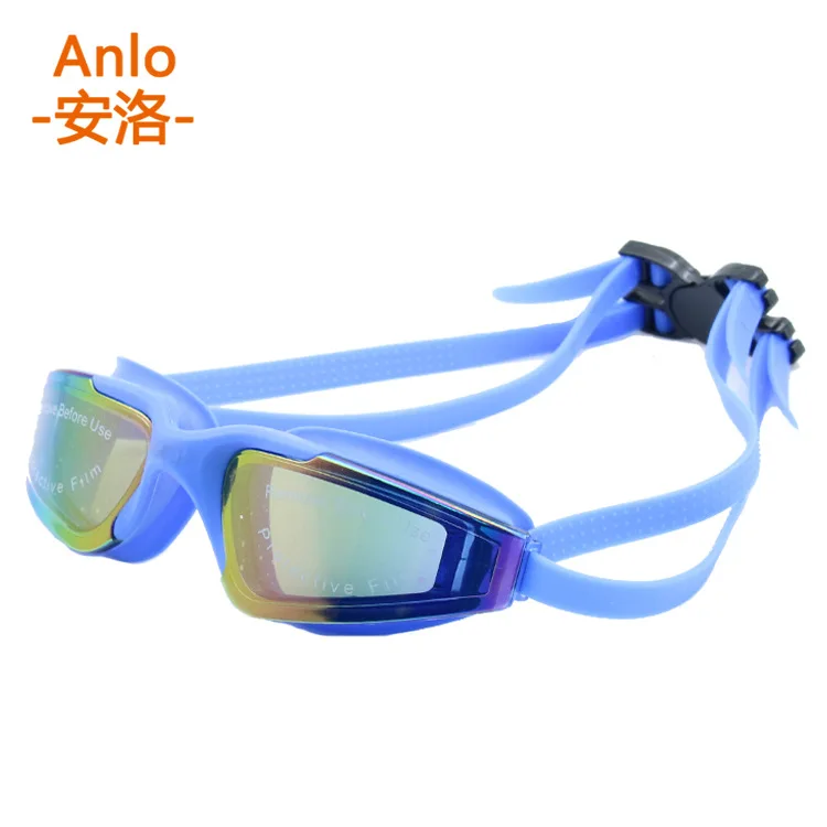 

Adult Plain Glass Large Frame Electroplating Goggles High-definition Waterproof Anti-fog UV-Protection Diving Swimming Glasses E