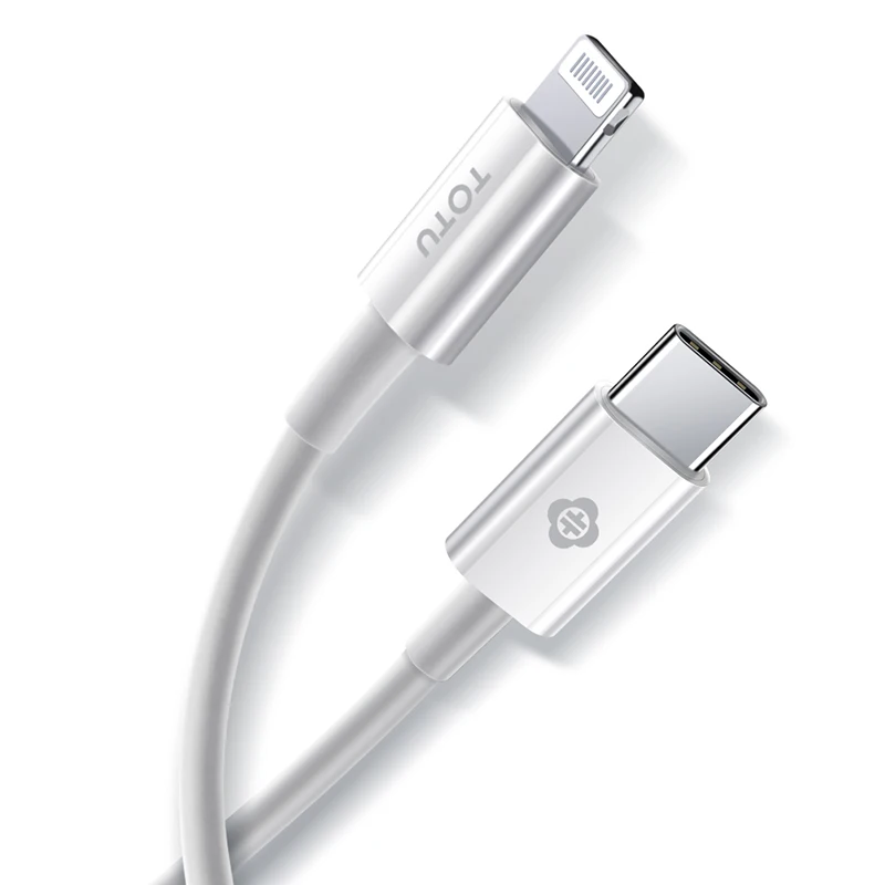 TOTU MFI PD USB C кабель для быстрой зарядки для Iphone Xs Max кабель для быстрой зарядки для Iphone X 8 7 6 Plus кабель для зарядки - Цвет: WHITE