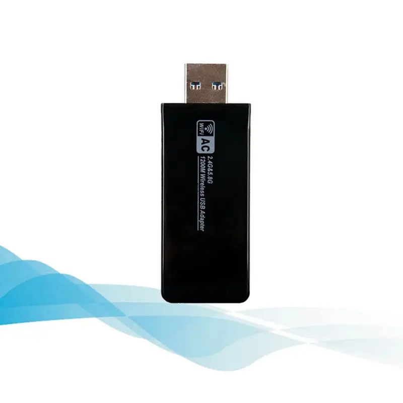 Мини 2,4G/5,8G двухдиапазонный wifi USB 3,0 1200 Мбит/с LAN беспроводной адаптер приемник сетевая карта встроенная антенна для Windows Linux Sys